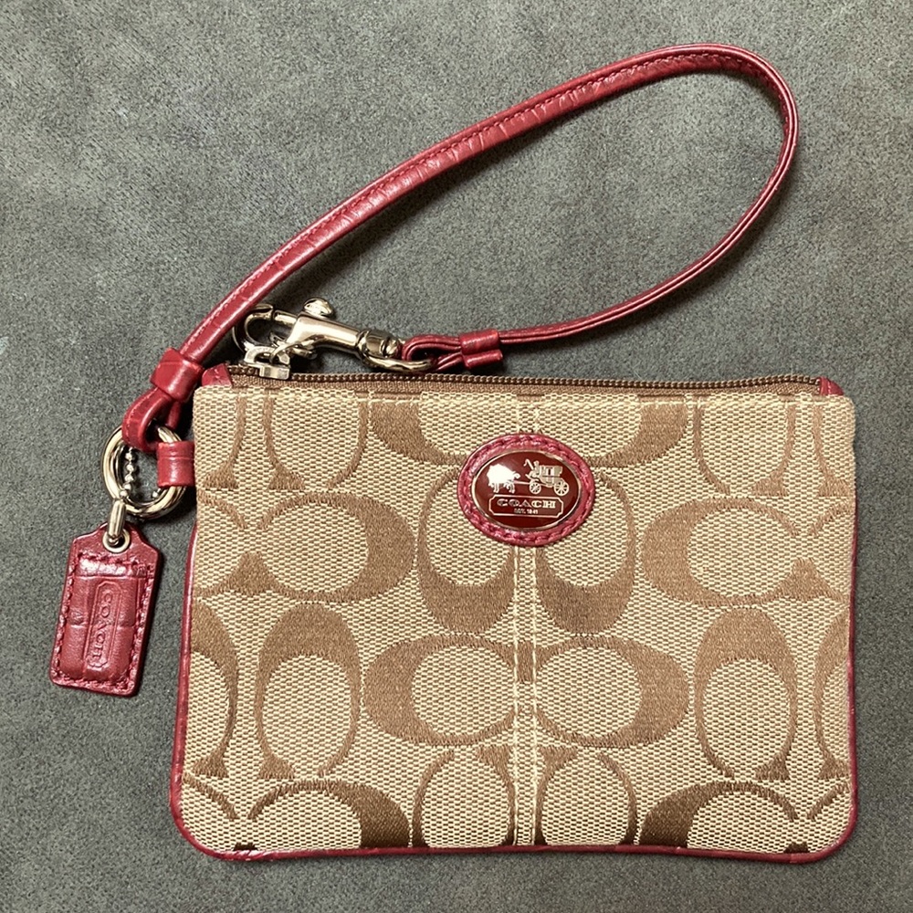 Coach small zip wallet